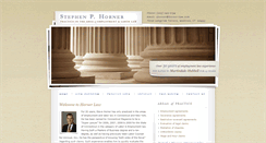 Desktop Screenshot of horner-law.com